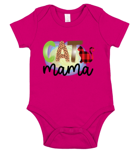 Cat mama Short Sleeve Baby One-Piece