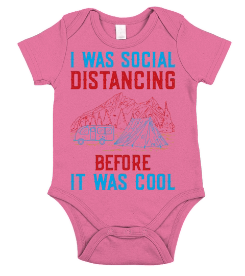 i was social distancing before it was cool Short Sleeve Baby One-Piece