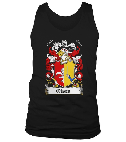 Olsen Family Crest Danish Family Crests Tank Top Unisex