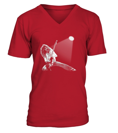 Eddie Van Halen On Stage V-Neck T-shirt