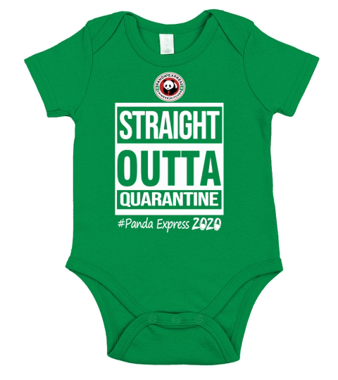 Straight outta quarantine panda express 2020 mask shirtc Short Sleeve Baby One-Piece