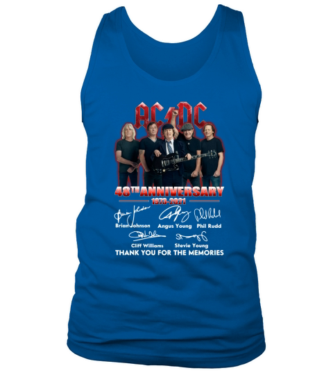 ACDC 48th anniversary 1973-2020 thank you for the memories signatures Tank Top Unisex
