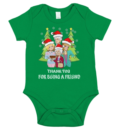 The Golden Girls Christmas Shirt Short Sleeve Baby One-Piece
