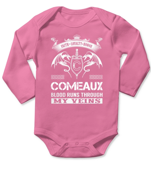 COMEAUX Last Name, Surname Tshirt Long Sleeve Baby One-Piece