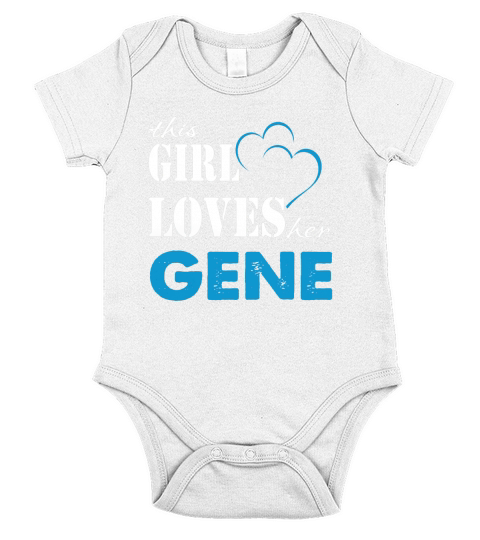 Gene This Girl Love her Gene - TeeForGene Short Sleeve Baby One-Piece
