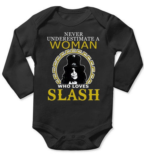 Never Underestimate A Woman Love Slash Long Sleeve Baby One-Piece