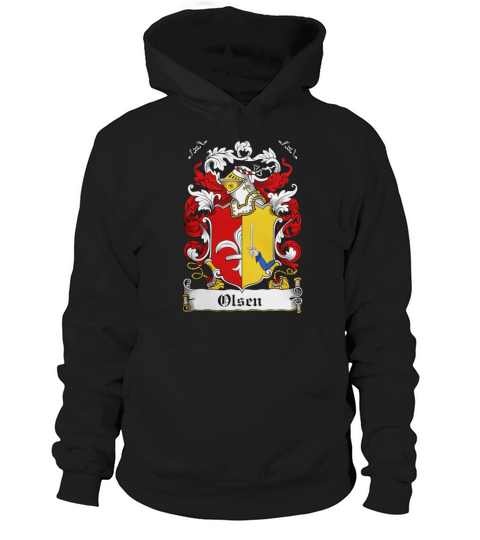 Olsen Family Crest Danish Family Crests Hoodie Unisex