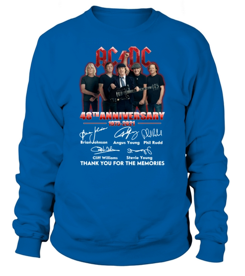 ACDC 48th anniversary 1973-2020 thank you for the memories signatures Sweatshirt Unisex