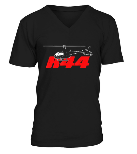 R44 Helicopter Pilot Aviation Gift V-Neck T-shirt