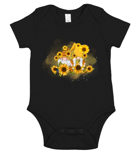 Sunflower Gnomes sublimation Short Sleeve Baby One-Piece