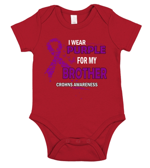 Crohns Awareness I Wear Purple Color For My Brother 2020 Short Sleeve Baby One-Piece