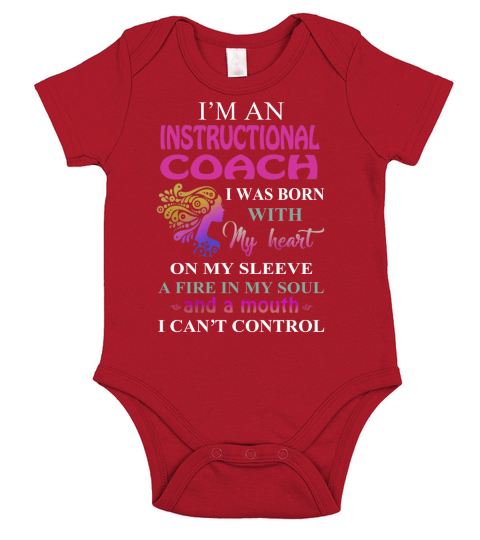 INSTRUCTIONAL COACH Cant Control Short Sleeve Baby One-Piece