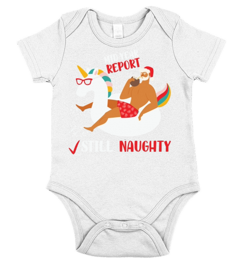 Funny Mid Year Report Christmas Short Sleeve Baby One-Piece
