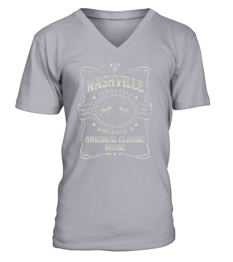 Nashville Music City USA Vintage V-Neck T-shirt
