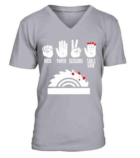 Rock Paper Scissors Table Saw V-Neck T-shirt