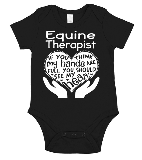 Equine Therapist Full Heart Job Short Sleeve Baby One-Piece
