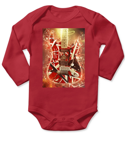 Eddie Van Halen Guitar Long Sleeve Baby One-Piece
