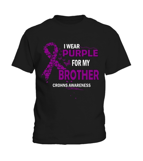 Crohns Awareness I Wear Purple Color For My Brother 2020 Kids T-Shirt