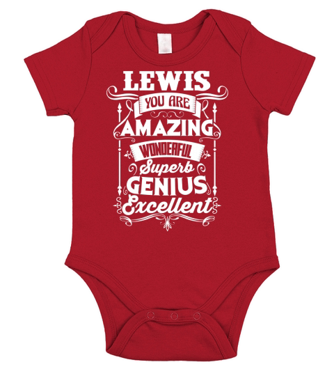Funny Vintage Tshirt for LEWIS Short Sleeve Baby One-Piece
