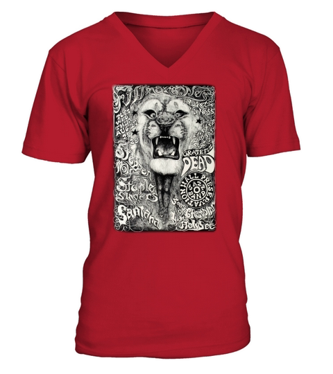 Carlos Santana While Lion Preservation V-Neck T-shirt