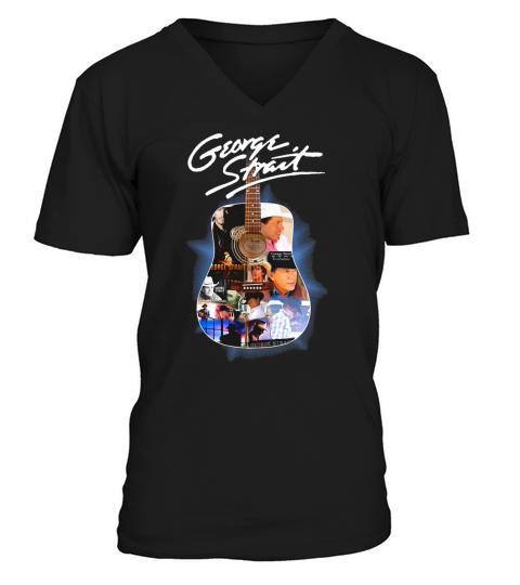 George Strait guitar King of Country shirt V-Neck T-shirt