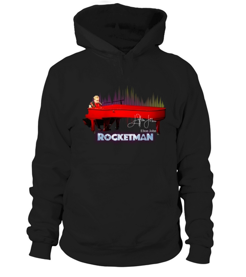 Rocketman Elton John Playing Piano Signature shirt Hoodie Unisex