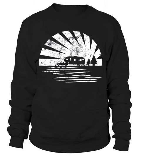 Vintage Sunset Shirt 5th Wheel Camper RV Vacation Gift - Pillow Sweatshirt Unisex