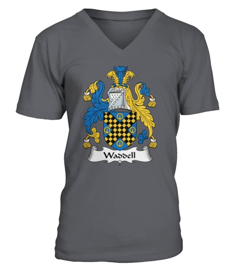 Waddell Family Crest Scottish Family Crests V-Neck T-shirt