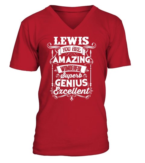 Funny Vintage Tshirt for LEWIS V-Neck T-shirt