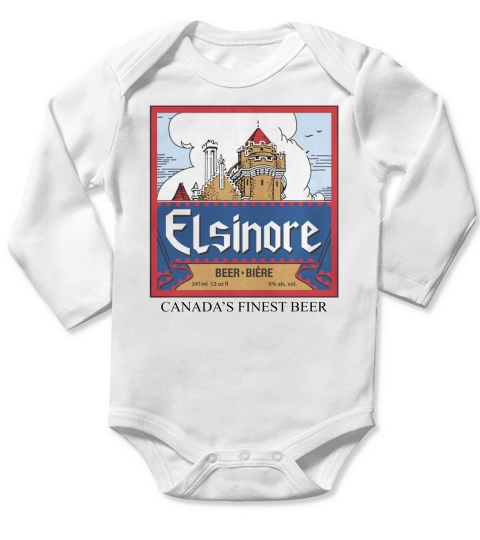 shirt Elsinore Beer -as seen on Strange Brew Long Sleeve Baby One-Piece