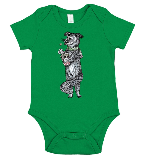 Binturong Bearcat With  Pop Corn Short Sleeve Baby One-Piece