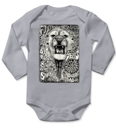 Carlos Santana While Lion Preservation Long Sleeve Baby One-Piece