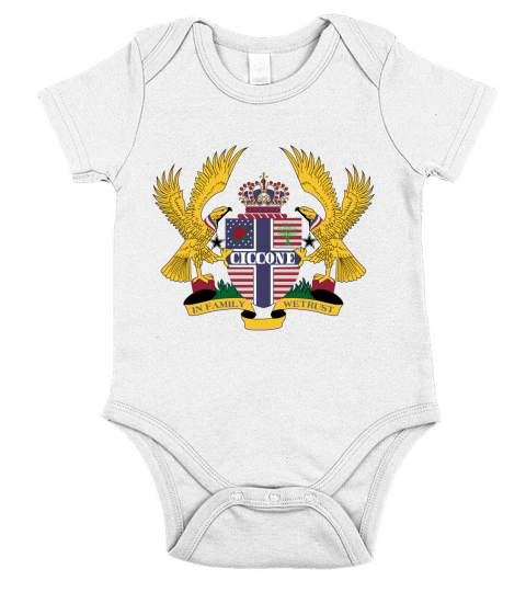 Ciccone Family Crest For American People - Ciccone Family T-Shirt, Hoodie, Sweatshirt Short Sleeve Baby One-Piece