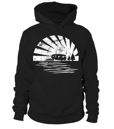 Vintage Sunset Shirt 5th Wheel Camper RV Vacation Gift - Pillow Hoodie Unisex