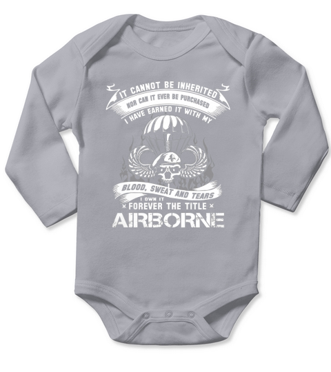 FOREVER THE TITLE AIRBORNE - AMERICAN VETERAN Long Sleeve Baby One-Piece