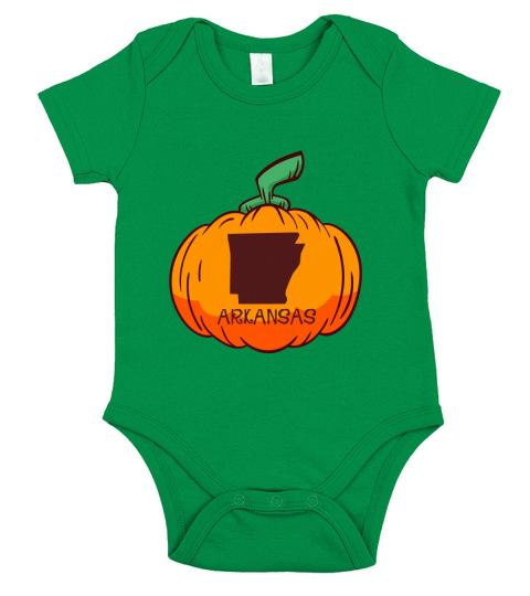 Arkansas US State Pumpkin Halloween Design Fall Season - Unisex Long Sleeve Short Sleeve Baby One-Piece