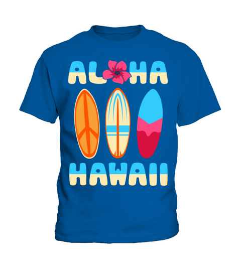 Surfboard Aloha Summer Vacation Kids T-Shirt