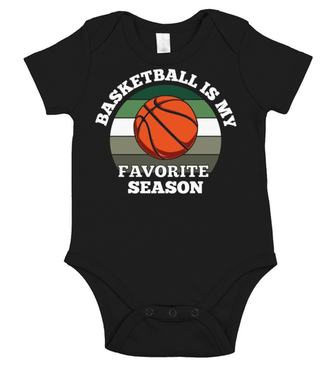 Basketball Is My Favorite Season Short Sleeve Baby One-Piece