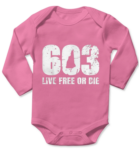 603 New Hampshire Granite State T-Shirt Long Sleeve Baby One-Piece