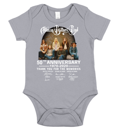 Allman Brothers Band 50th Anniversary Thank You For The Memories Signature Short Sleeve Baby One-Piece