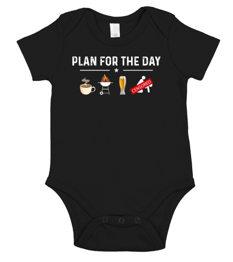PLAN FOR THE DAY BBQ Short Sleeve Baby One-Piece
