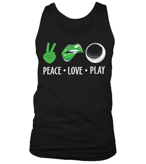 Funny Golf Peace Love Tank Top Unisex