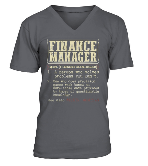 Finance Manager Dictionary Term T-Shirt V-Neck T-shirt