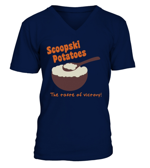 SCOOPSKI POTATOES FUNNY V-Neck T-shirt