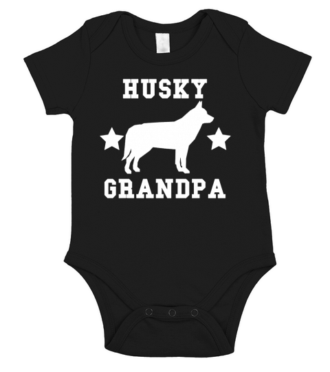 Siberian Husky Grandpa T-Shirt Short Sleeve Baby One-Piece