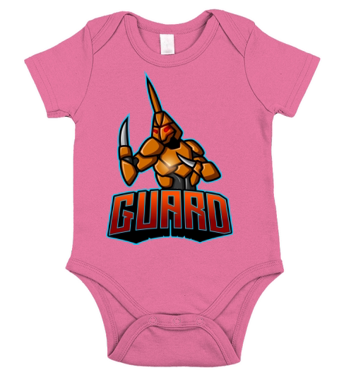 guard mascot esport logo 3 Short Sleeve Baby One-Piece