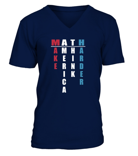 MATH Yang 2020 Make America Think Harder V-Neck T-shirt