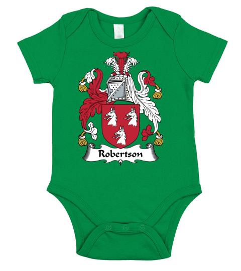 Robertson Family Crest Scottish Family Crests Short Sleeve Baby One-Piece