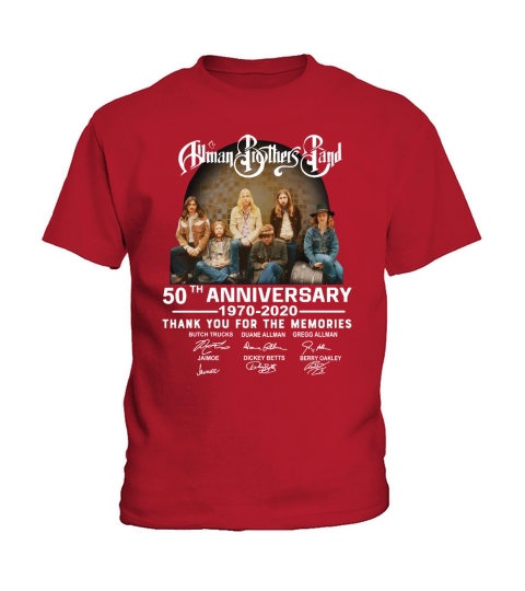Allman Brothers Band 50th Anniversary Thank You For The Memories Signature Kids T-Shirt
