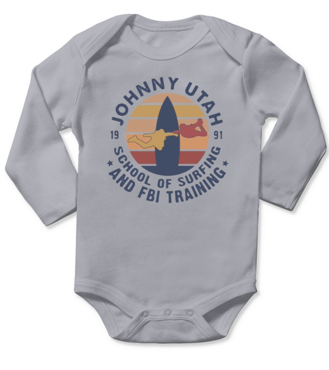 Johnny Utah 1991 school of surfing and FBI training vintage Long Sleeve Baby One-Piece